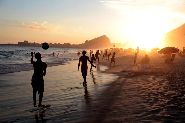 Copacabana beach in Rio, a common starting point when asking is Brazil safe