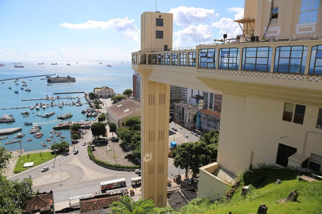 Elevador Lacerda tower connecting the upper and lower city in Salvador