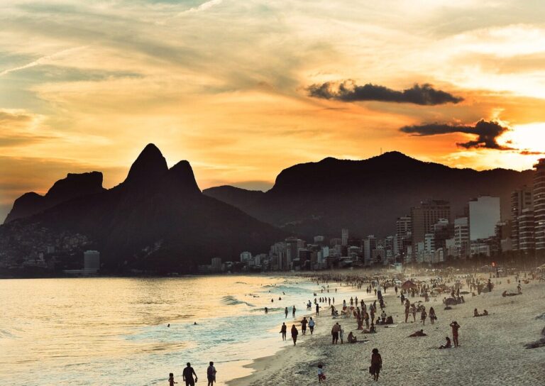 Tourists on Ipanema beach in daylight show how safe Brazil can feel
